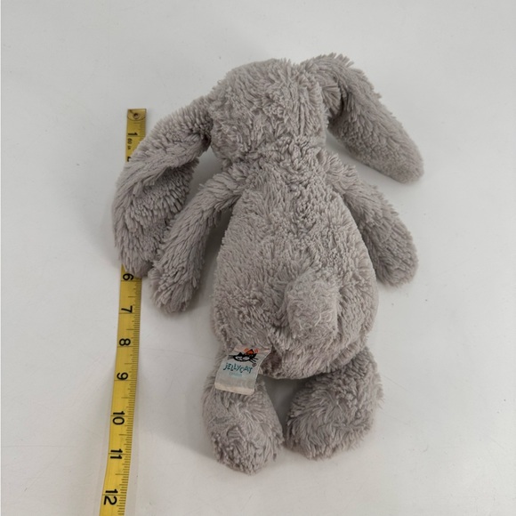 Jellycat Grey Bashful Bunny 12” Plush Stuffed Animal - Picture 4 of 4